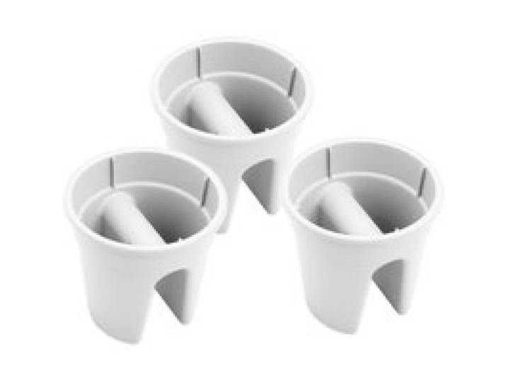 KHW Jardinière de balcon »Flowerclip«, lot de 3 (blanc)