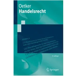 Handelsrecht, Fachbücher von Hartmut Oetker