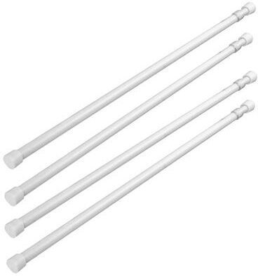 "InStyleDesign 1/3"" Round Spring Tension Rod - Set of 4"