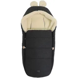Kaiser Winterfußsack HOODY MAUS WOOL für Babyschalen, grau