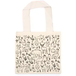 Big Cotton Shopping Bag - 38x42cm - Forest Life - 10oz