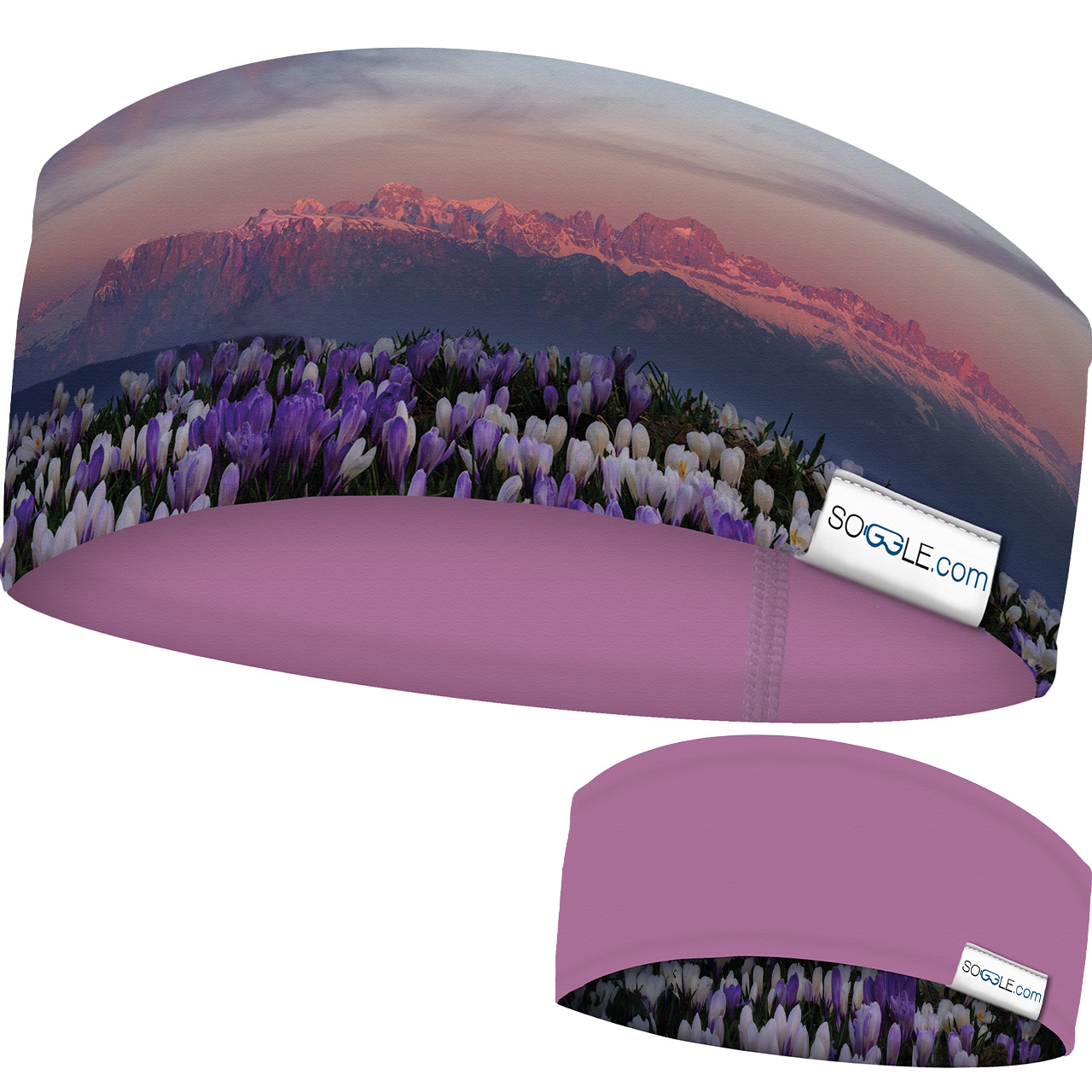 Soggle Stirnband flowerbed/mulberry