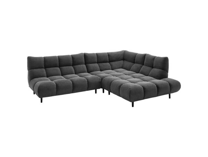 Pure Home Lifestyle Ecksofa, Anthrazit, Holz, Buche, 3-Sitzer, Ottomane rechts, Eckteil, L-Form, 288x215 cm, erweiterbar, Typenauswahl, Stoffauswahl, planbar, Hocker erhältlich, Rücken echt, individuell planbar, Wohnzimmer, Sofas & Couches, Wohnlandschaften, Ecksofas