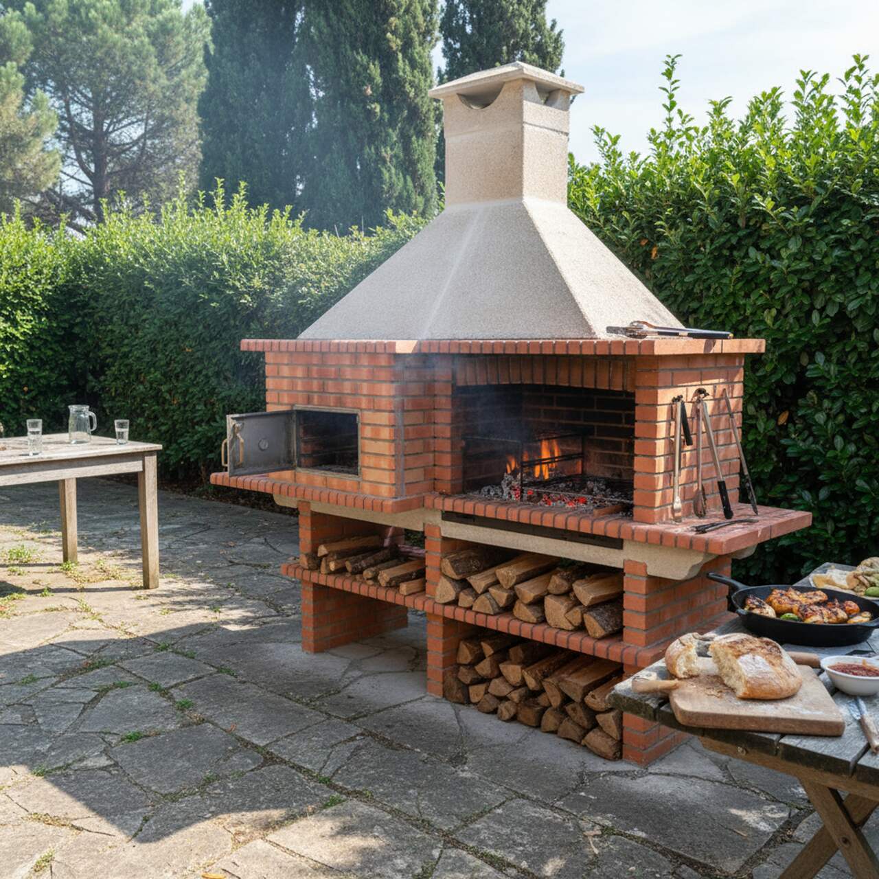 My-Barbecue Barbacoa con Horno para Pizza AV5950F - IZQUIERDA