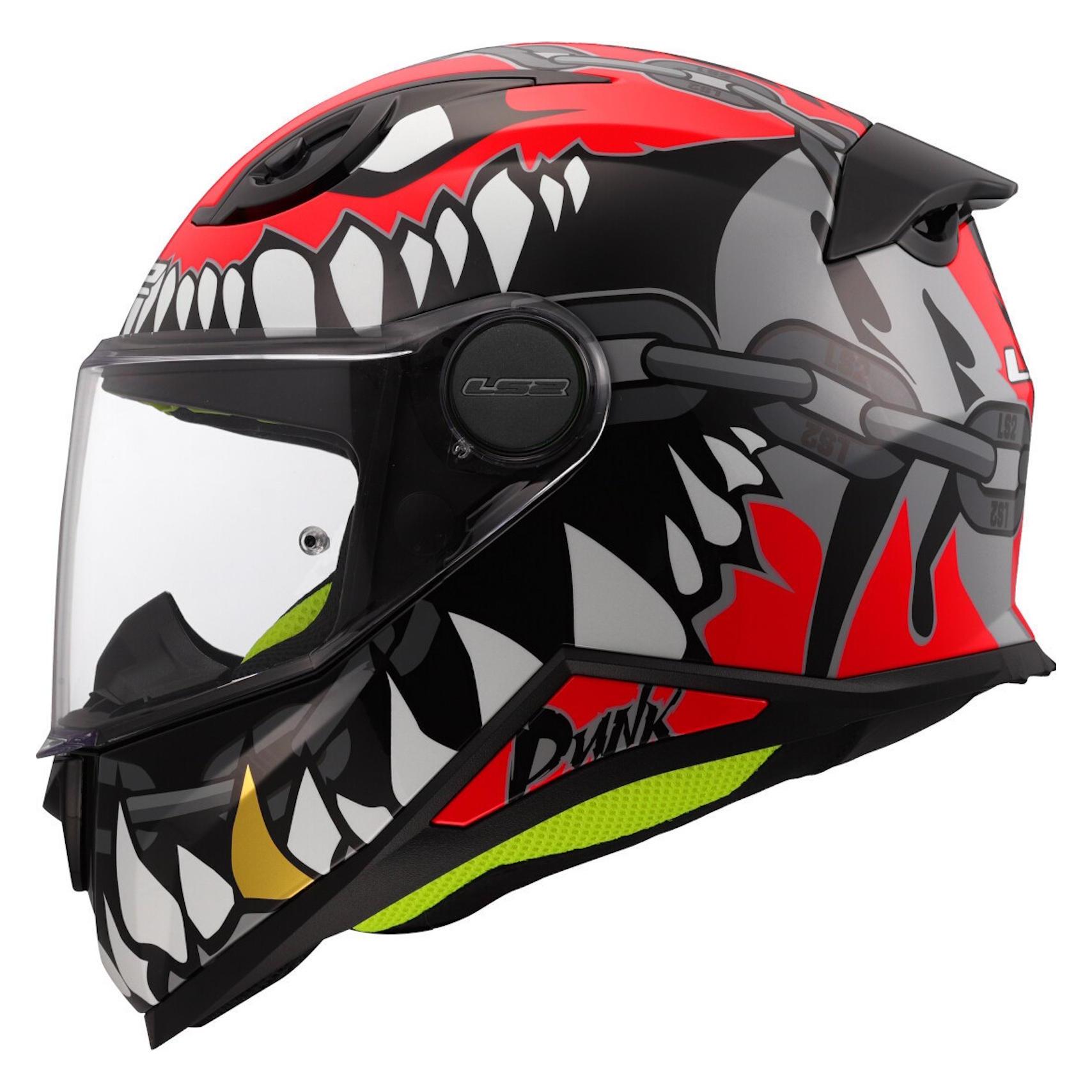 LS2 FF812 KID PUNK Integralhelm grau-rot S (S, 47 - 48 cm) (168122132)