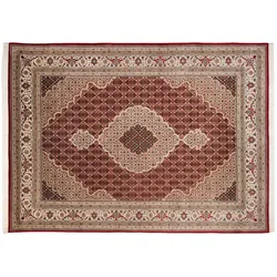 THEKO Teppich Sirsa Mahi Silk touch Tabriz Ma 562 rot / creme 70 x 140 cm