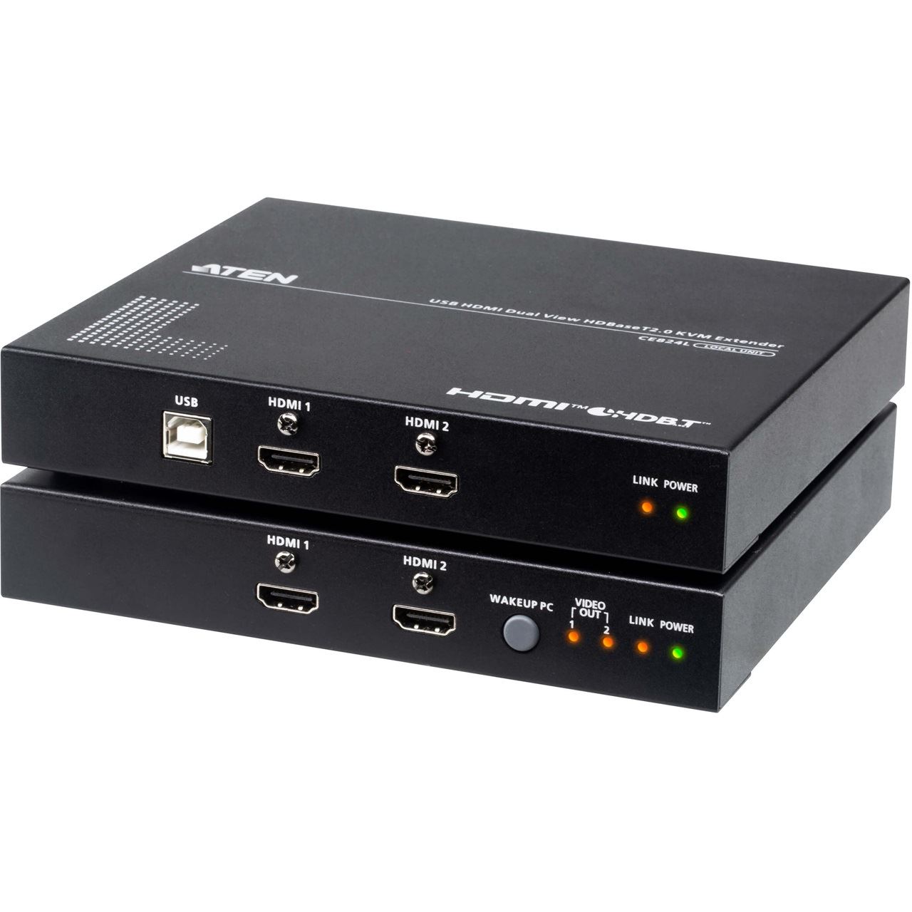 ATEN CE824-AT-G KVM Konsolen-Extender, USB HDMI Dual View HDBaseT 2.0