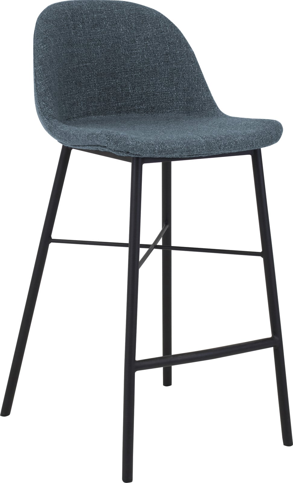 Kick Collection barkruk Jade - Blauw - Gestoffeerd - Metalen frame