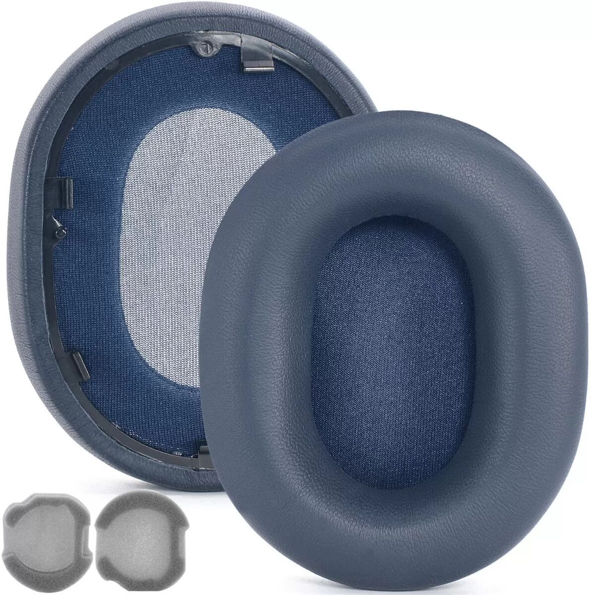 INF 2er-Pack Ohrpolster aus Lammfell für Sony WH-1000XM5 - Blaue Ohrpolster aus Lammfell + Memory-Schaum Blau