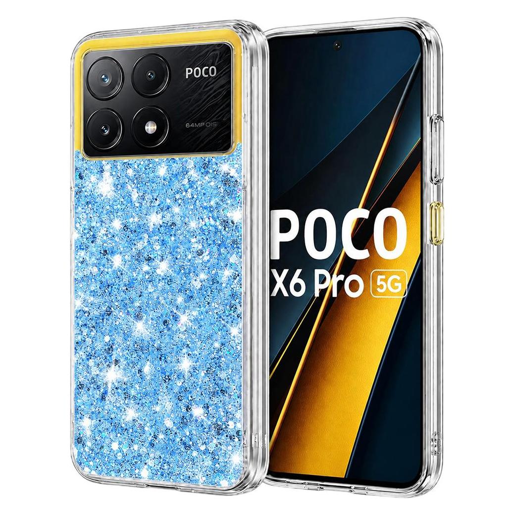Techsuit - Sparkly Glitter - Xiaomi Poco X6 Pro - Blue (Xiaomi Poco X6 Pro) (56349486)