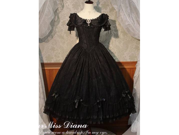 Lolita Miss Diana-Robe de mariée brodée rose, robe longue élégante, Alice Girl