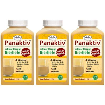 Panaktiv Bierhefe flüssig 3x 3x500 ml Flüssigkeit