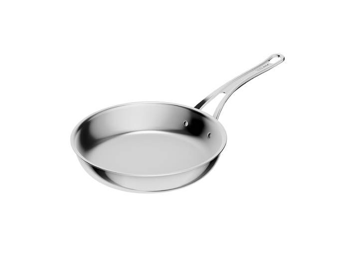 Bratpfanne TEFAL JO Cook's Classics , edelstahl, B:25,8cm H:11,1cm L:46,7cm Ø:24cm, Pfannen, Bratpfanne, Aluminiumkern, 3-Schicht-Material, polierte Edelstahl-Innenfläche