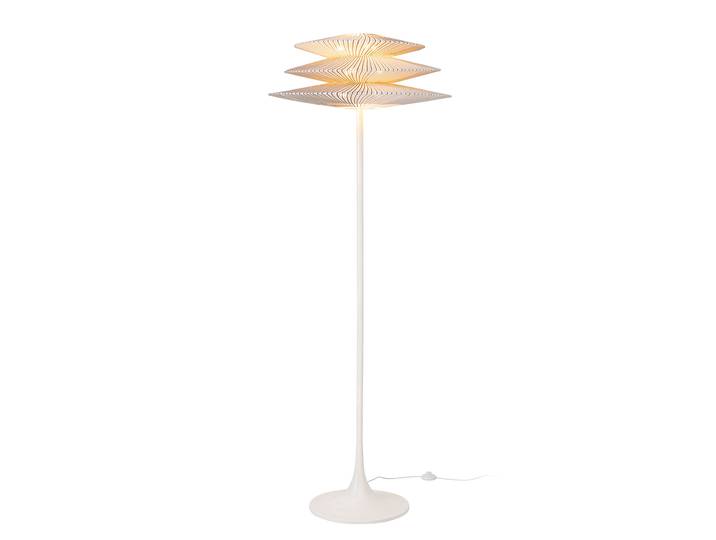 Lampadaire Facile 70 x 184 x 27cm Blanc/Noir Polyester G9
