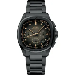Mido Multifort TV Chronograph Schwarz mit zusätzlichem Band Herrenuhr M049.527.33.081.00