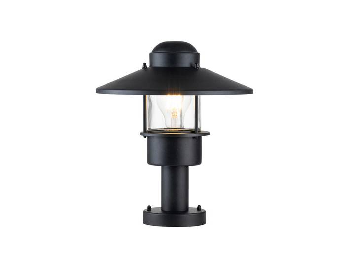 Elstead Lighting Sockelleuchte, Schwarz, Metall, Glas, 31.8 cm, RoHS, Lampen & Leuchten, Aussenbeleuchtung, Aussenleuchten