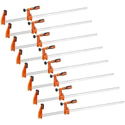 VEVOR Schraubzwingen 8er-Pack, 91,4 cm Öffnungsweite, F-Zwingen, 272 kg Klemmzwingen, mit Kunststoffauflage & Selbstverriegelung, Gusseisen & Kohlenstoffstahl, für die Holz- & Metallbearbeitung