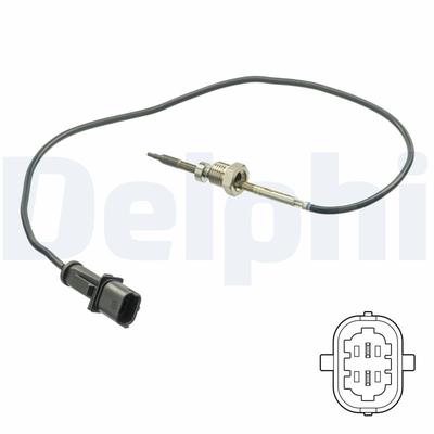 DELPHI Sensor, Abgastemperatur ts30201 für Fiat