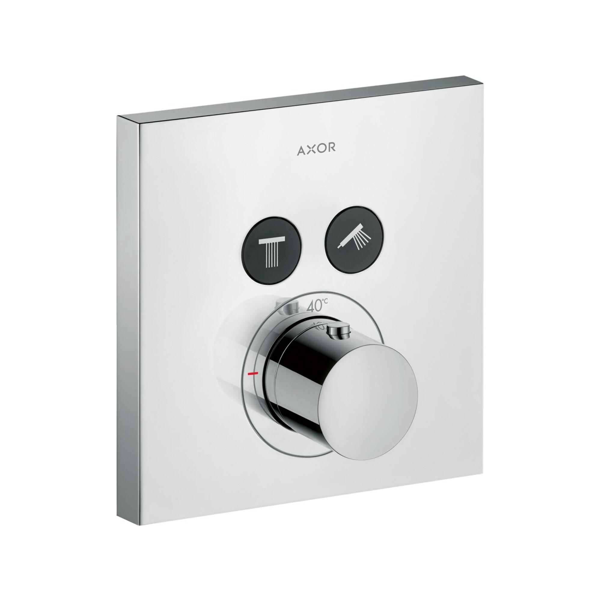 hansgrohe Fertigset ShowerSelect Square UP-THM, eckig, 2 Verbraucher, chrom (36715000)