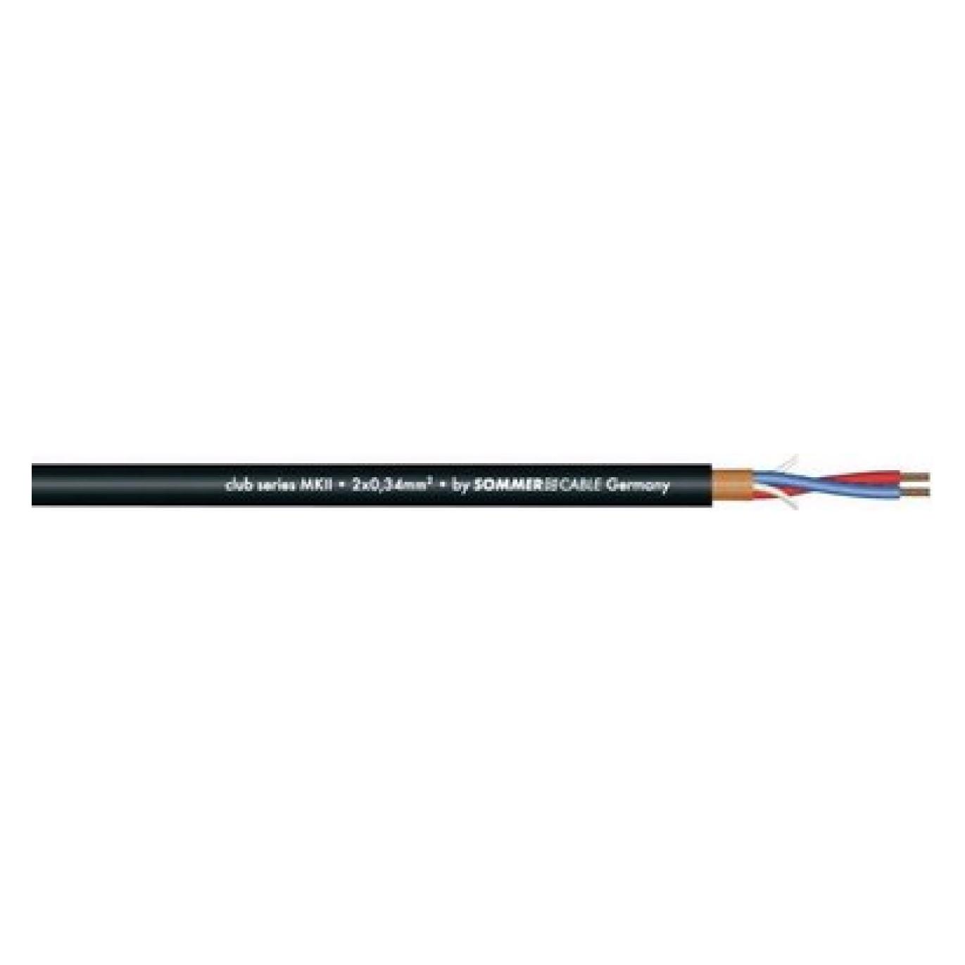 Sommer Cable Mikrofonkabel 2x0,34 100m sw CLUB SERIES (100 m) (3030744P)