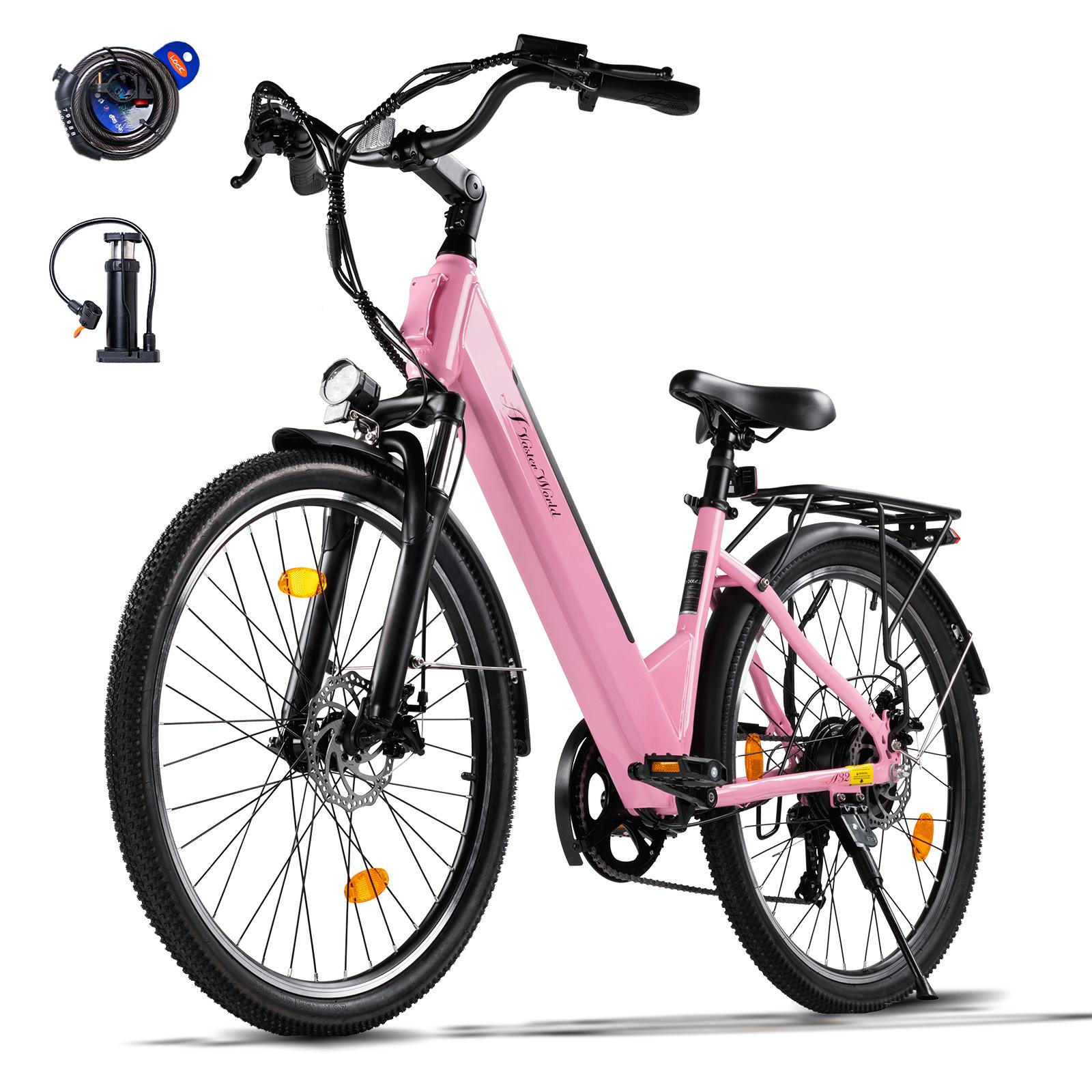 A32 Stadt-& Berg-Elektrofahrrad für den Pendelverkehr, 250W, 25 km/h, 36V 460,8Wh, 26-Zoll-Breitreifen, max. 150 kg Zuladung, IPX4