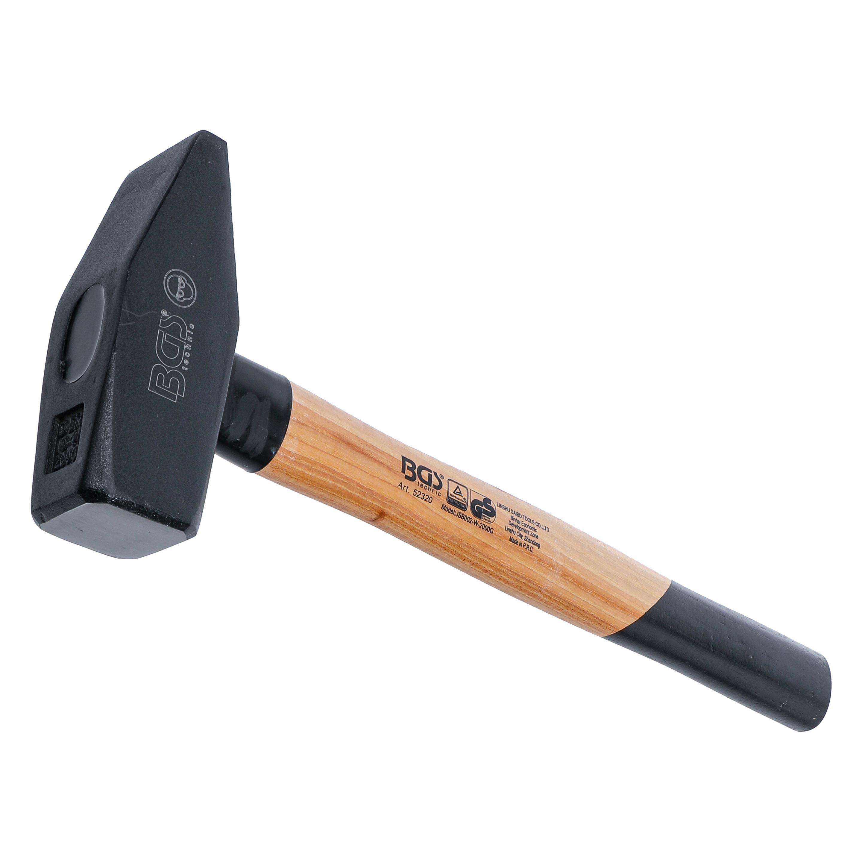 BGS Schlosserhammer Hickory-Stiel DIN 1041 2000 g (2000 g) (52320)