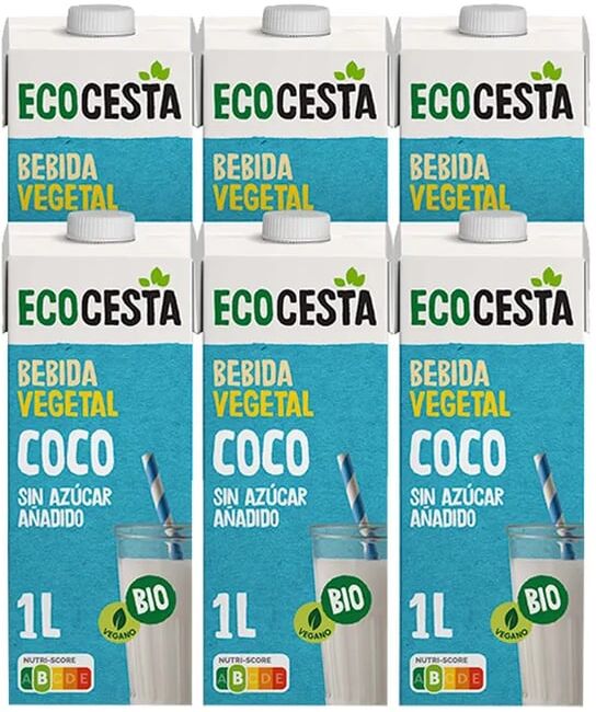 Ecocesta Bebida Vegetal De Coco Sem Açúcar Bio 6 Unds 1 L