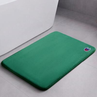 Champion Logo Patch Memory Foam Bath Mats