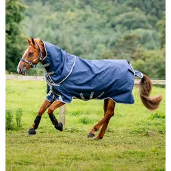 Horseware Amigo 1200D Original (Bravo 12) Turnout Plus 100g Weide Decke Navy/Titanium Grey & Silver, Horseware Deckengröße: 155 cm / 6 ́9
