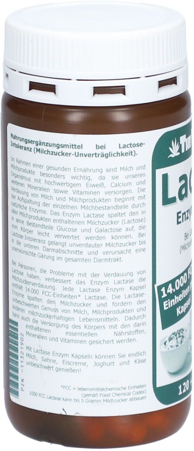 The Nutri Store Lactase 14.000 FCC Enzym Kapseln 120 St