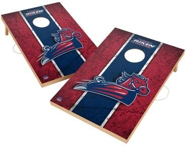 Skip's Garage Vintage South Carolina Aiken Pacers Regulation 2x4 Cornhole Set