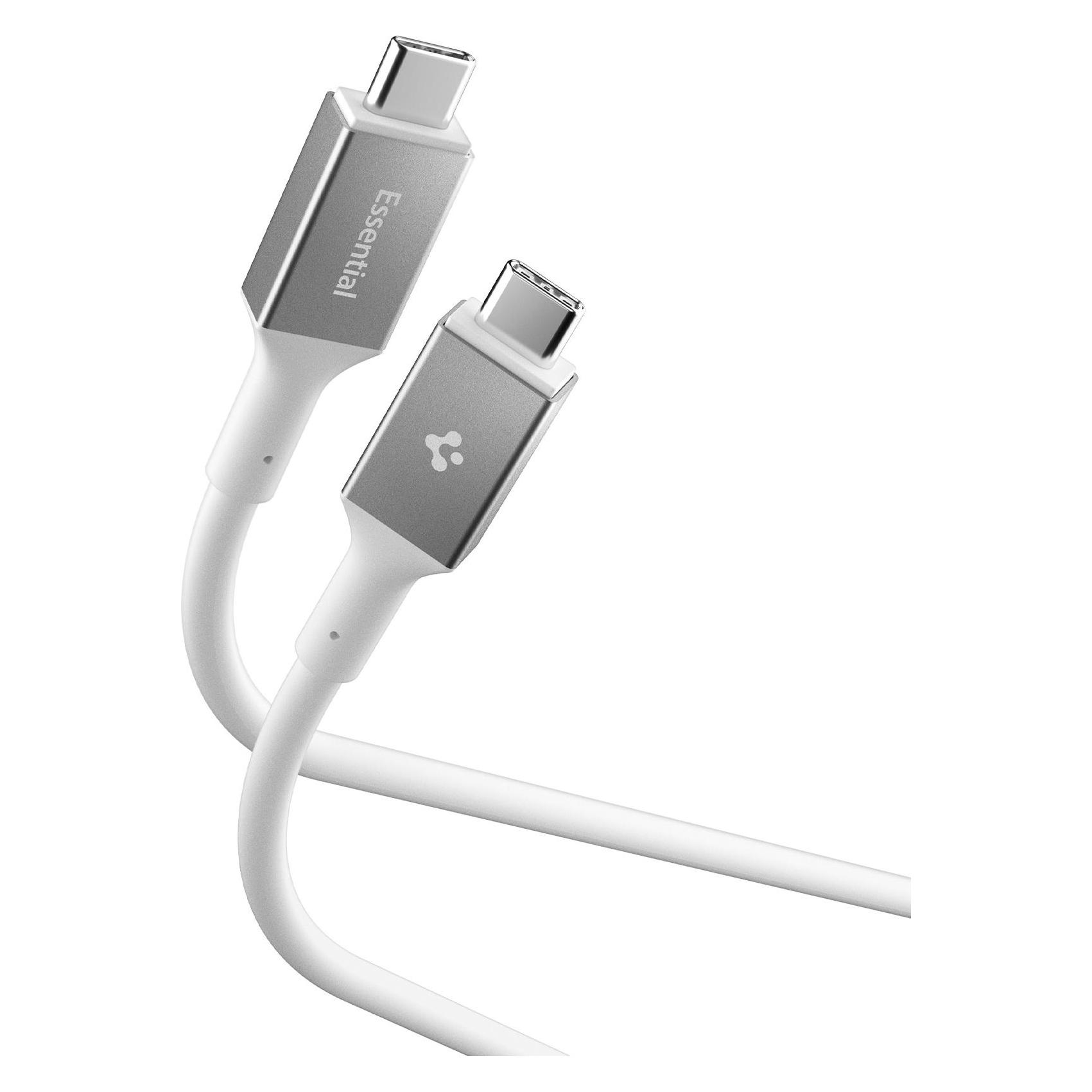 Spigen Essential USB C to USB C 240W Cable white EB24012CC (1.20 m, USB 4, 240 W) (ACA08776)