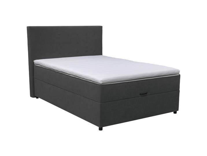 Moderano Boxbett, Schwarz, Kunststoff, H3, Höhe ca. 22 cm, 180x200 cm, Stoffauswahl, in verschiedenen Größen erhältlich, Kinderzimmer & Jugendzimmer, Jugendmöbel, Jugendbetten
