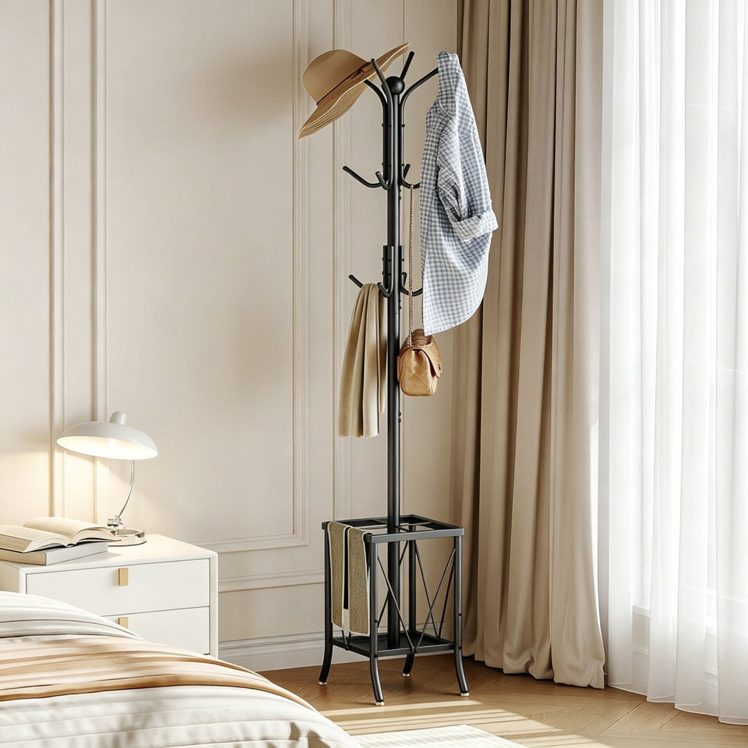 Rebrilliant Freestanding 12 - Hook Black 182cm H X 25.5cm W X 25.5cm D