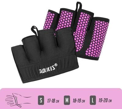 Inspired Finds AOLIKES Half Finger Workout Gloves For Weightlifting And Cross Training rose l
