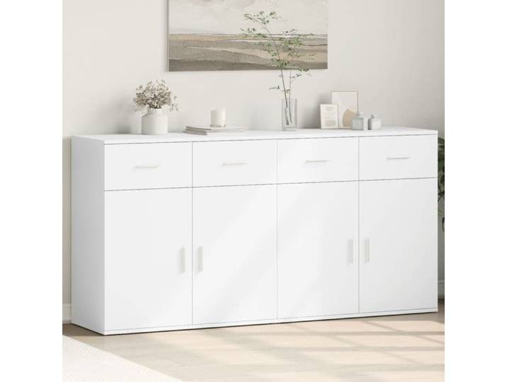 SALE 2025 Buffets bahut vaisselier - Buffets - Lot de 2 - blanc 79x38x80 cm - Bois d'ingénierie 60 Kg 5702