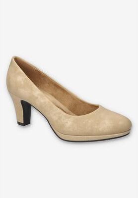 Women's Equinox Platform Pump by Easy Street in Gold Metallic Wash (Size 11 M)