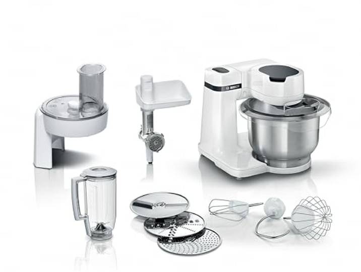 BOSCH MUMS2EW30 Robot de cuisine 700 W Bol 3\,8 l Acier Inoxydable 4 Puissances Blanc