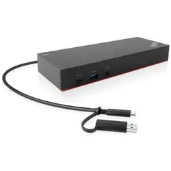 Lenovo 40AF0135EU laptop-dockingstation & portreplikator Kabelgebunden Schwarz