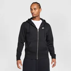 NIKE Club Fleece-Kapuzenjacke Herren 010 - black/black/white S