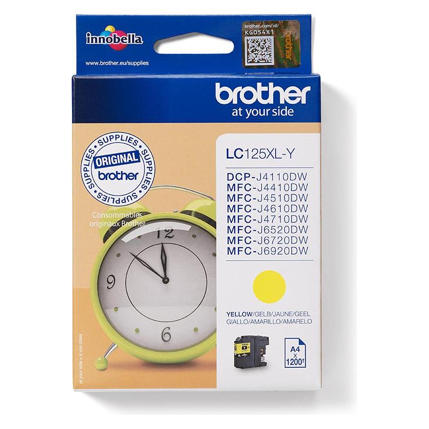 Brother Ink Yellow, 10mlHigh capacity (Y) (LC-125XLY)