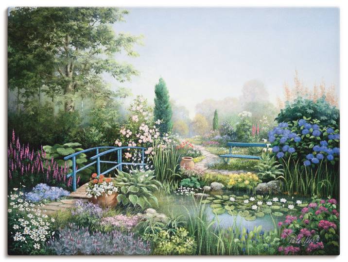 Wandbild ARTLAND Brücke der Liebe , grün (farbe bild(er): grün), B:40cm H:30cm, Bilder, Wandbild, als Leinwandbild, Poster in verschied. Grössen