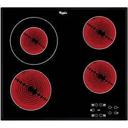 Whirlpool AKT 8130 BA Kochfeld Integriert Keramik 4 Zone(n), Kochfeld, Schwarz