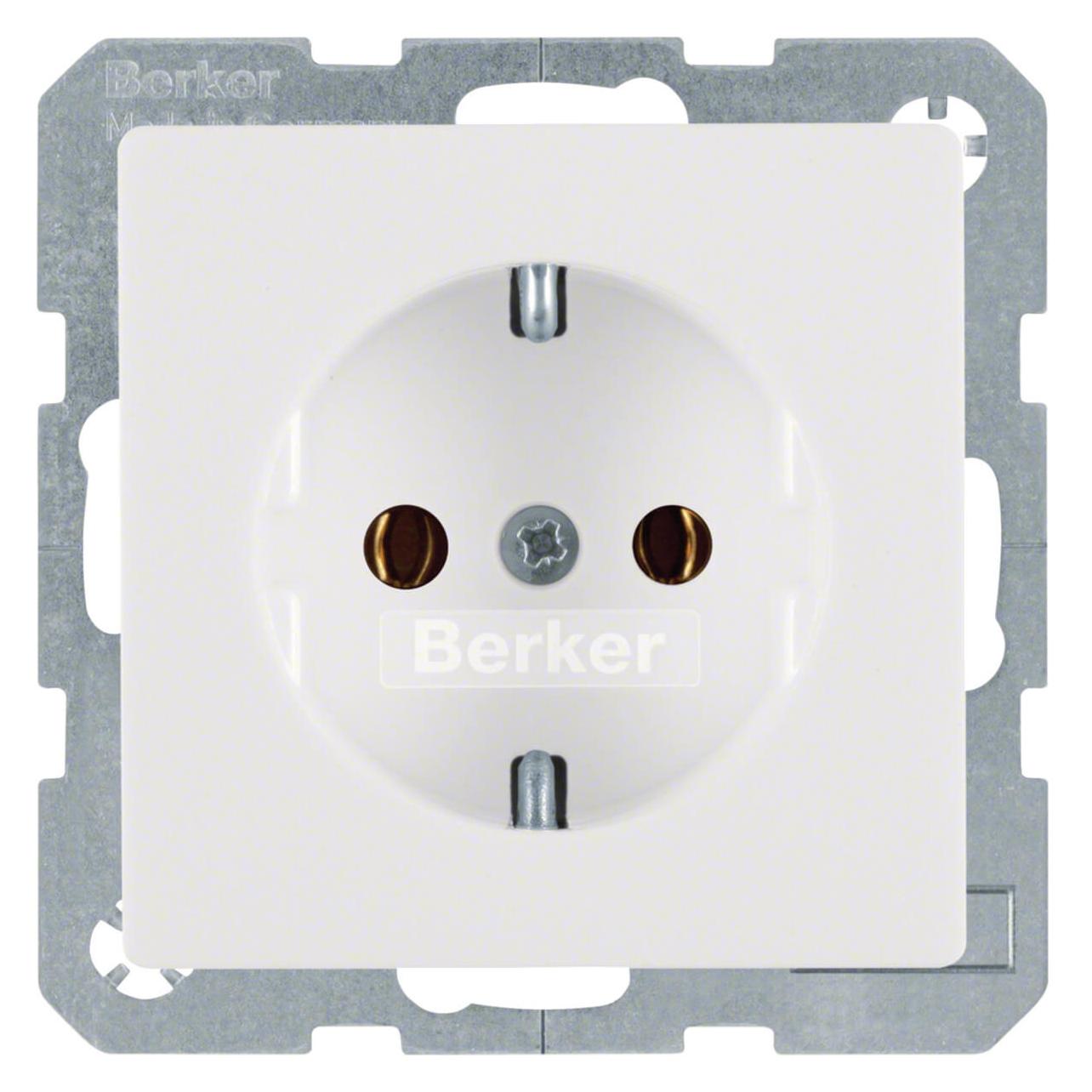 Berker SCHUKO-Steckdose Q1 41436089 polarweiss, samt (41436089)
