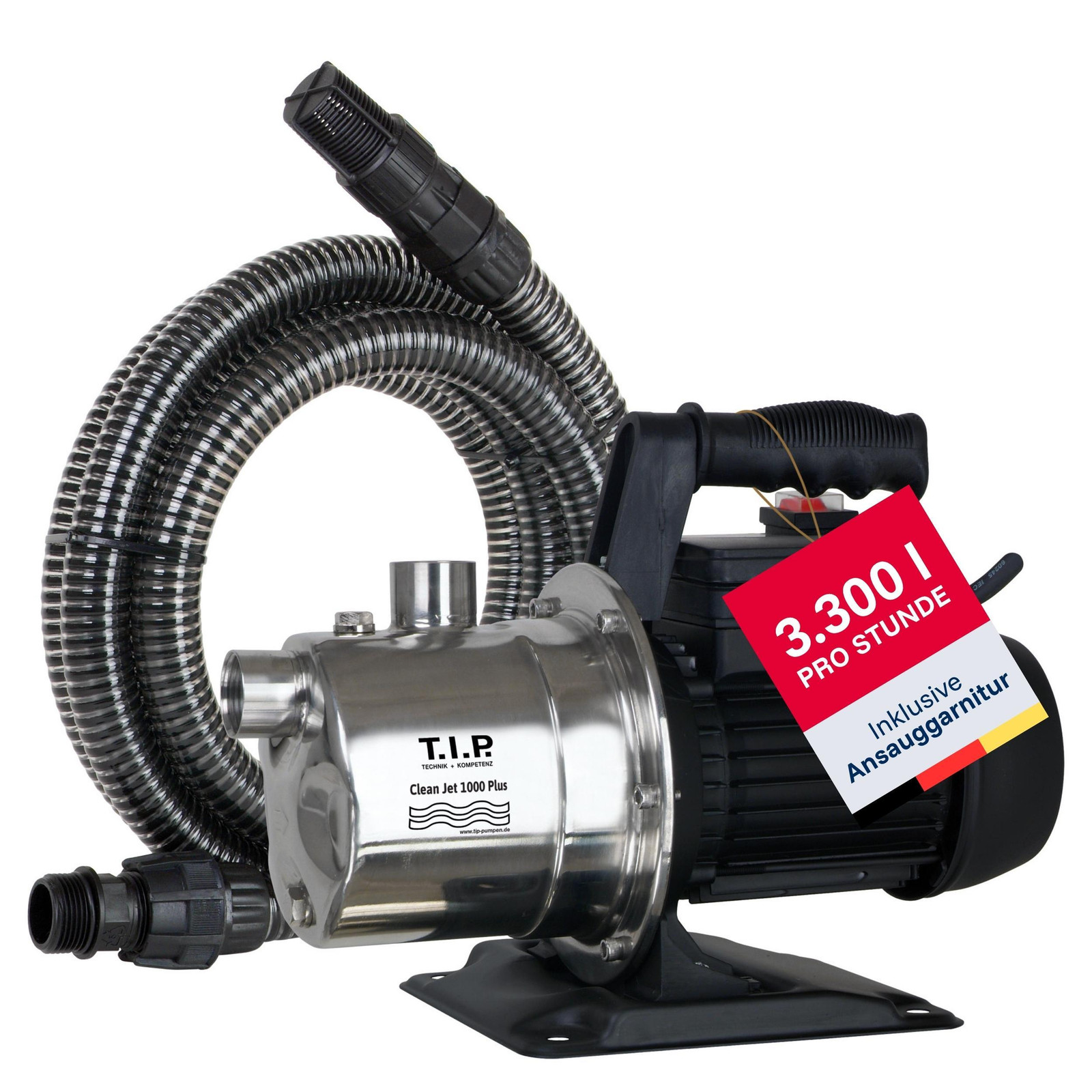 T.I.P. Clean Jet 1000 Plus Tuinpomp met aanzuigset
