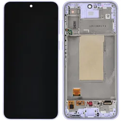 Samsung Display-Einheit für Galaxy A37 5G mit Rahmen Super AMOLED Service Pack (Display), Mobilgerät Ersatzteile, Violett