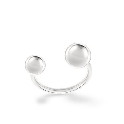 Fingerring LIEBESKIND BERLIN "Schmuck Geschenk Steel Ball Ring" Gr. 52, silber (silberfarben), Fingerringe, Damen, 52, Edelstahl, 2mm, Fingerring