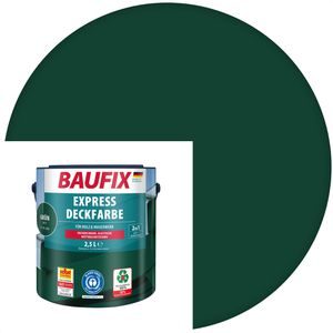 Baufix Holzfarbe Express Deckfarbe, 2,5l, innen & außen, wetterfest, RAL 6005 grün