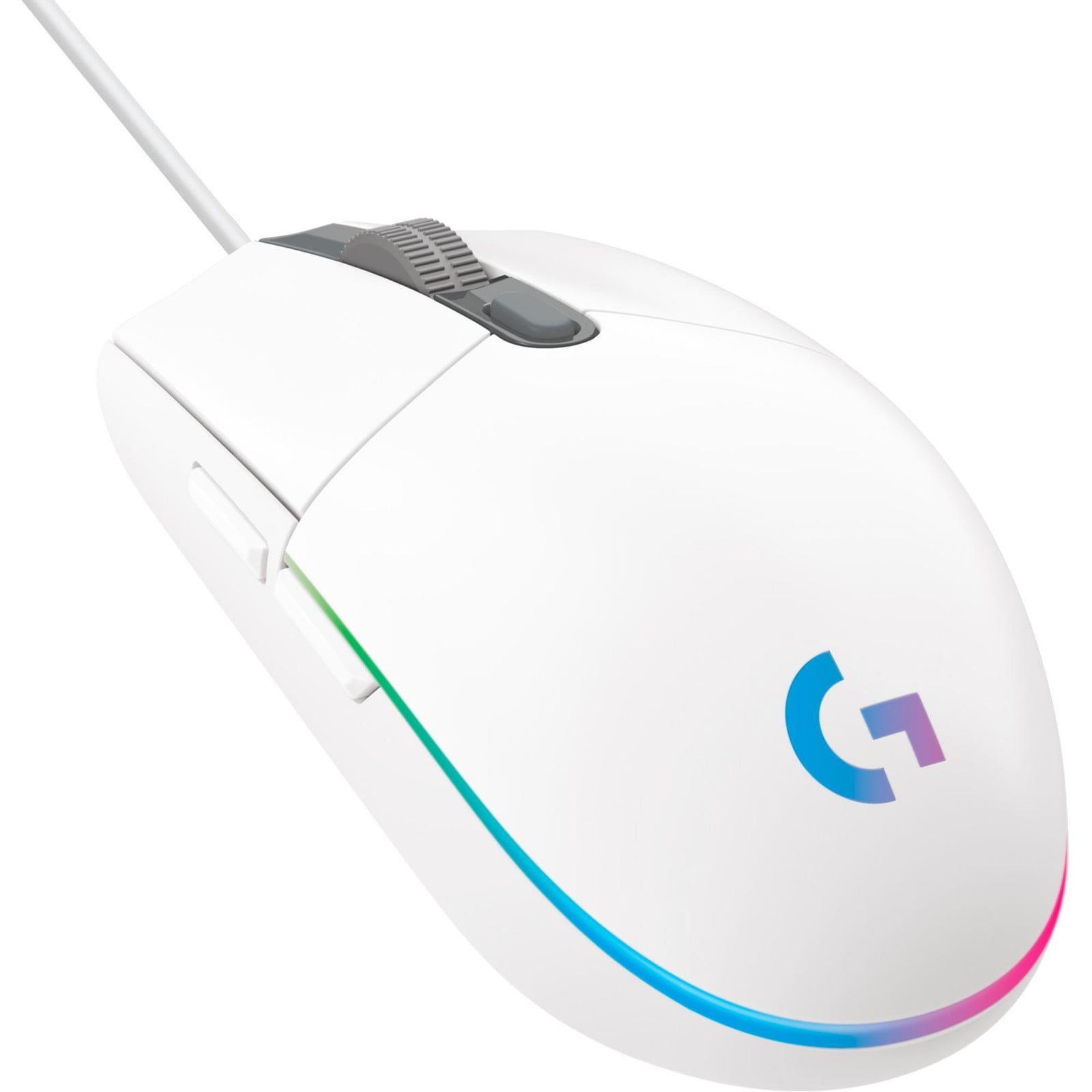 Logitech G203 LIGHTSYNC Gaming Muis - Wit - Optisch - 8000 DPI - USB-A