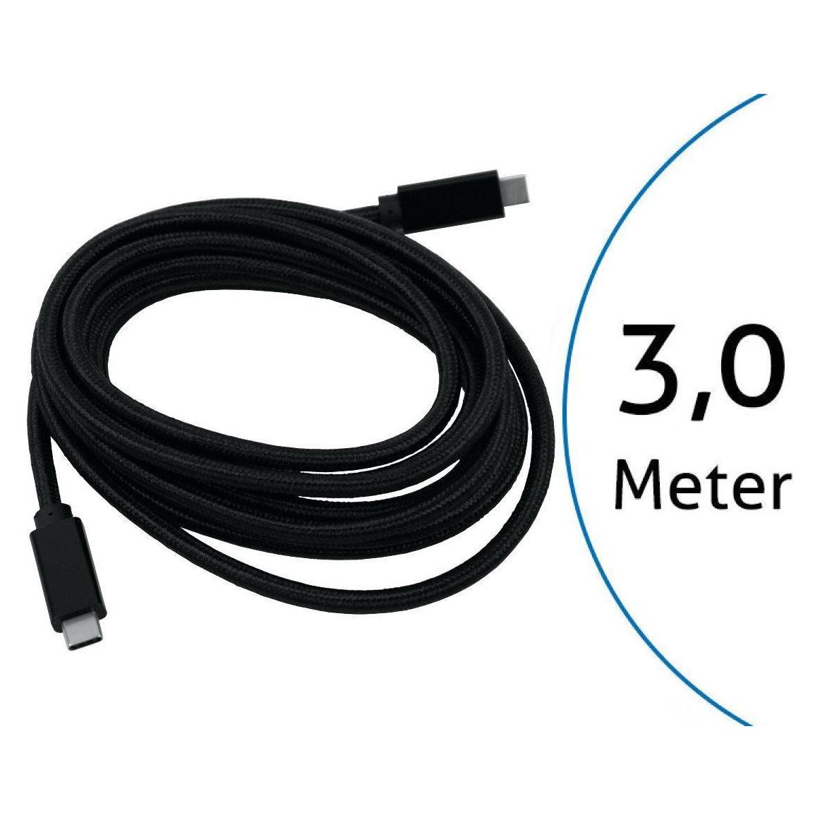 TecLines TUC012B USB-C auf USB-C 3.1 Kabel 2. Generation, 3 m, schwarz (3 m) (TUC012B)